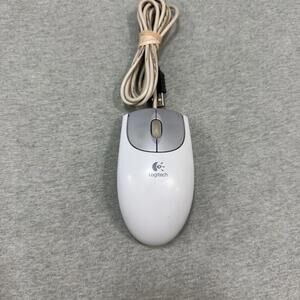 Gray Logitech USB Wired 2x Optical Wheel Mouse Model M-BJ58